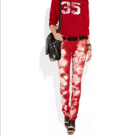 Isabel Marant Denim - HP 🎉 Isabel Marant | Red Tie Dye Jeans